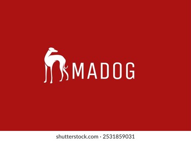 Logo dog silhouette creative template design