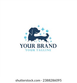 Logo for dog washing or dog grooming place