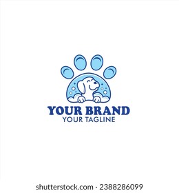 Logo para el lavado de perros o lugar de preparación de perros