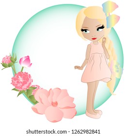 Logo doll with flowers