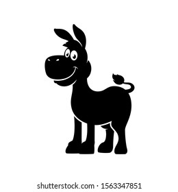 logo donkey silhouette vector illustration