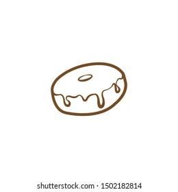 logo donuts mascot Bakery rounded cake food bread round simple food illustration vector