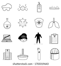 logo doodle covid19 flar design vector