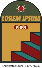 Logo Door and Stair Vector Design