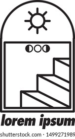 Logo Door and Stairs Vector Design