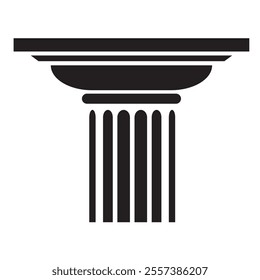 Logo Doric order column emblem