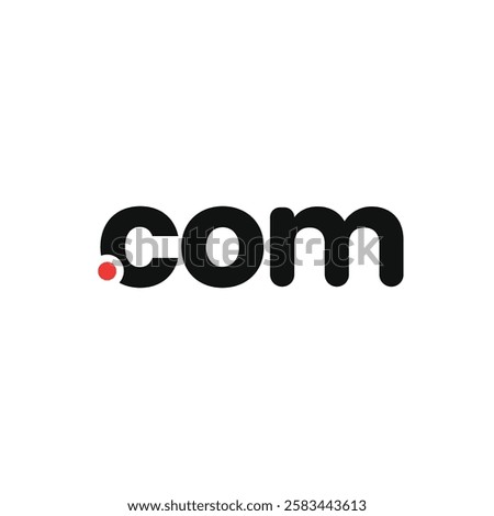 Logo dot com unique design with blank background