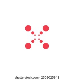 Logo dot neuron unique design with blank background