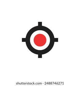 Logo dot target design template elemen with blank background