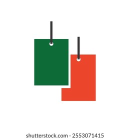 Diseño único de la etiqueta doble del logotipo con el fondo en blanco