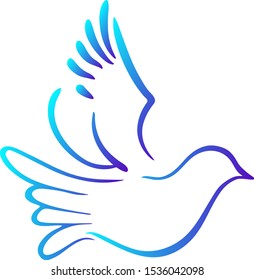 logo dove fly flat minimal modern design easy to use and edit