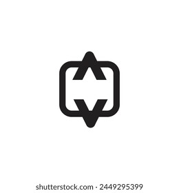 Logotipo arriba y abajo elemento de Plantilla de diseño de ilustración