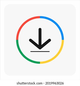 logo download website. download symbol sign. download icon button. download button vector