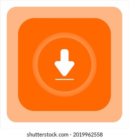 logo download website.download icon button. download symbol sign. orange