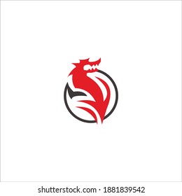 vector de plantilla de icono de dragón de logotipo