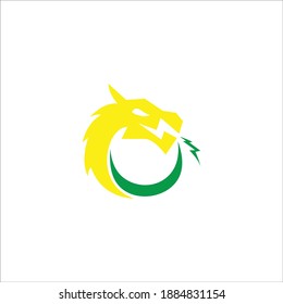 logo dragon icon templet vector