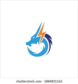 vector de plantilla de icono de dragón de logotipo