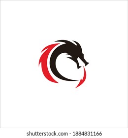vector de plantilla de icono de dragón de logotipo
