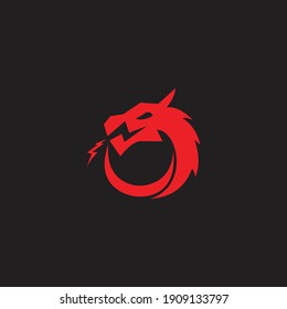 logo dragon icon templet vector