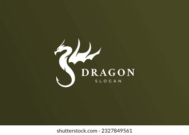 logo dragon wing fly mythical creature animal