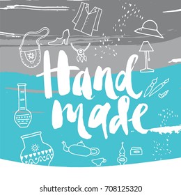 Logo drawn by hand for craftsmen doing hand work