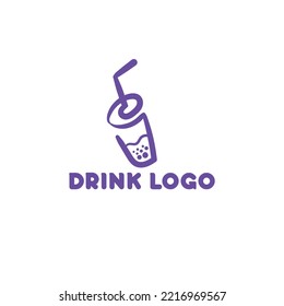 compañía de bebidas con logotipo y bebidas de boba