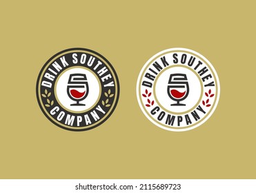 Logo Drink Southey Vector Illustration Template with Simple Elegant Design Good for Any Industry