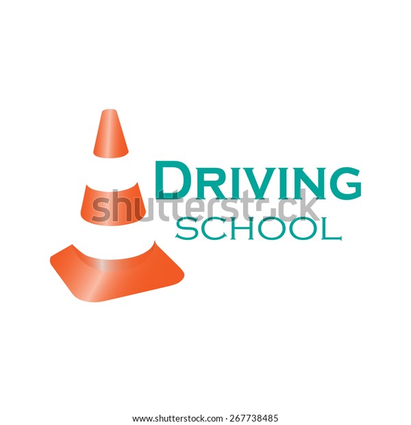 Logo driving school.\
Colorful vector