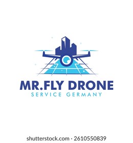 logo with drone theme.
drone can reach all areas you want to know.