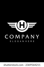 logo drone wings vector logo design