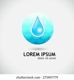 Logo drop of water. Vector