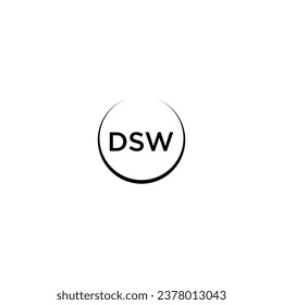 Logo dsw initial dsw vektor dengan illustration business identity