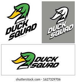 Logo Duck Green - Team duck Squrard - and Design Bird  