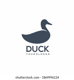 Logo duck Sillhouette Vector Design