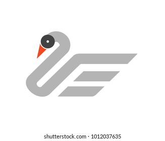 logo of a duck, swimming pool white animal 