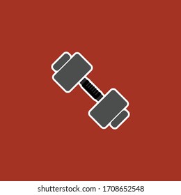 A logo of dumbell gym 