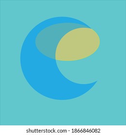 Logo von E-Symbol auf hellblauem Hintergrund