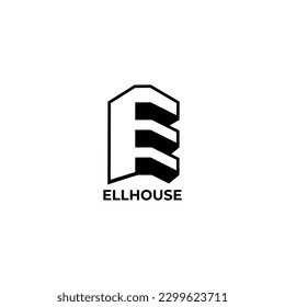Logo E letter Geometric and Shadow modern logo design. Initial E logo icon design template elements. Usable for Branding and Business Logos
