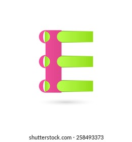 Logo E letter. Isolated on white background. Vector illustration, eps 10.