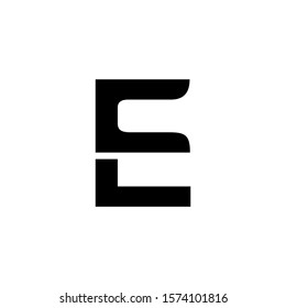 logo E simple vector modern creative
