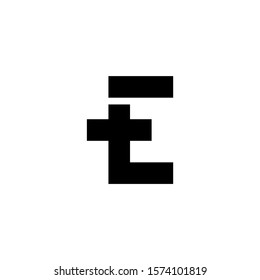 logo E simple vector modern creative