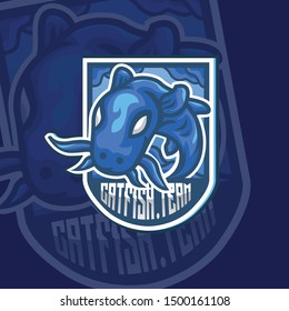 The logo for the E Sport team with the theme of catfish. Made in a style suitable for the E sport logo