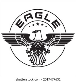 Logo Eagle, animal wild life vector Illustration