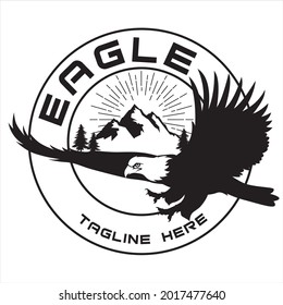 Logotipo Águila, vector de vida silvestre animal Ilustración