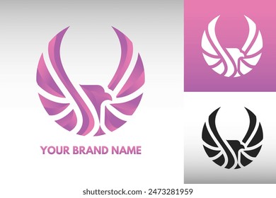 Logo Eagle Bird Wing Garuda vector Design in gradient and Monochrome color variation Perfect for Brand Business Symbol Identity