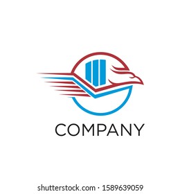 logo eagle consulting finance design vector