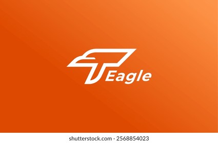 Logo Eagle and Letter T with elegant bold concept. Monogram minimalist and modern design.