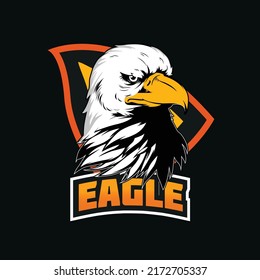 logo eagle mascot | illustration vector