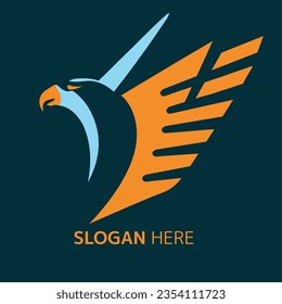 
a logo of an eagle opening its wings as a symbol of high spirit and confidence