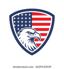 Logo for eagle shield Patriotic